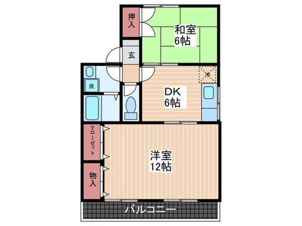 メゾンつつじヶ丘　Ａ棟の物件間取画像